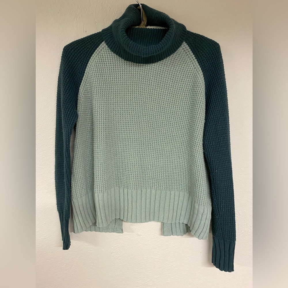 Madewell Eastbrook Cotton Merino Split Back Turtleneck